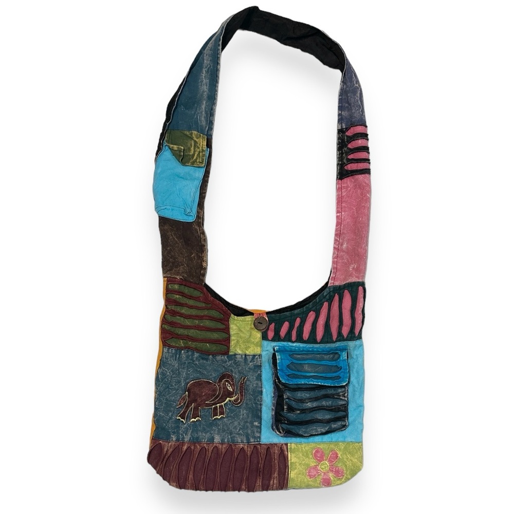 CLOTHING IN NEPAL Festival Hippie Shoulder Cross Body Cotton Bag